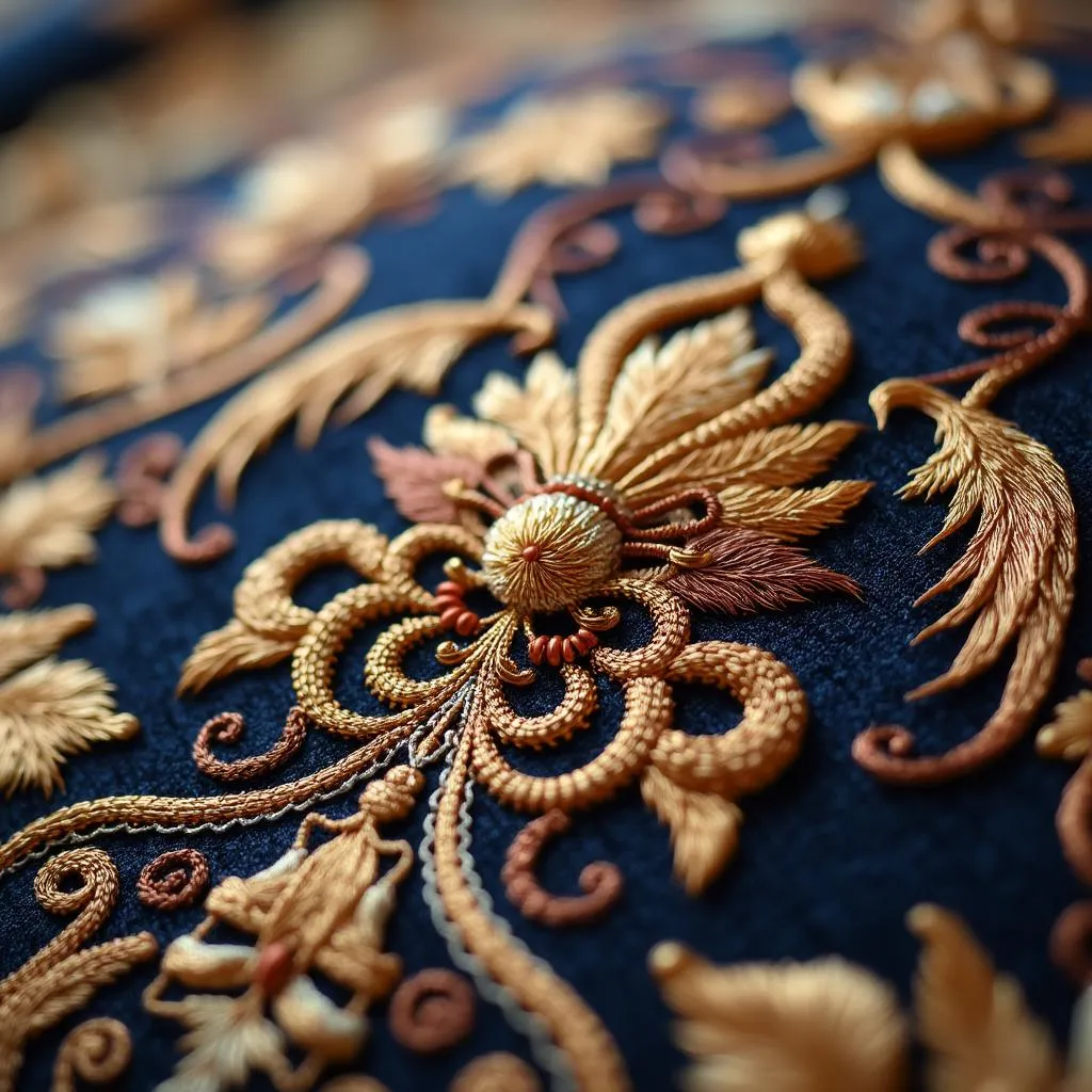Detalle de bordado artesanal